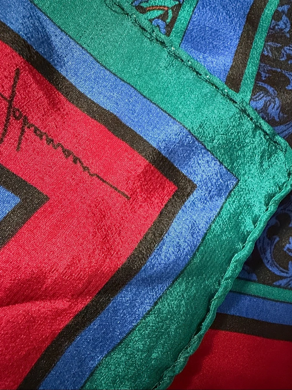 vintage Silk Scarf by Ginnie Johansen